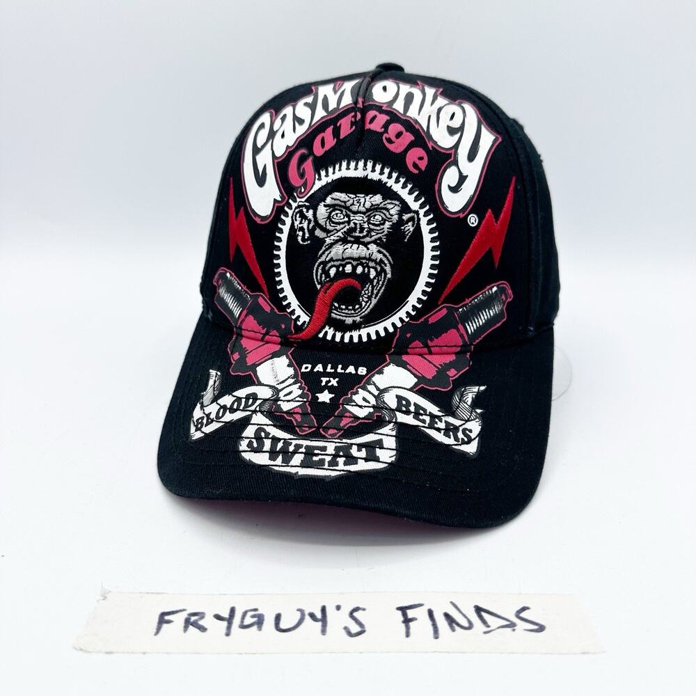 Gas Monkey Garage Hat Cap Adj. SnapBack Blood Sweat & Beers Dallas TX 2015 OSFA